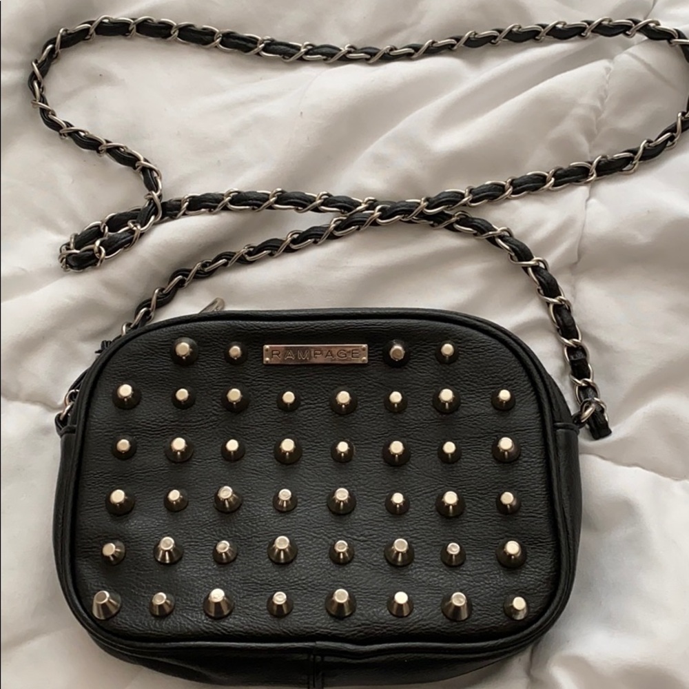Black Rampage Studded Chain Crossbody